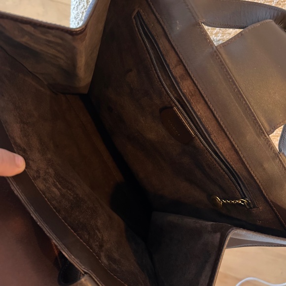 Gucci Vintage Brown Leather Tote Bag - Picture 6 of 8